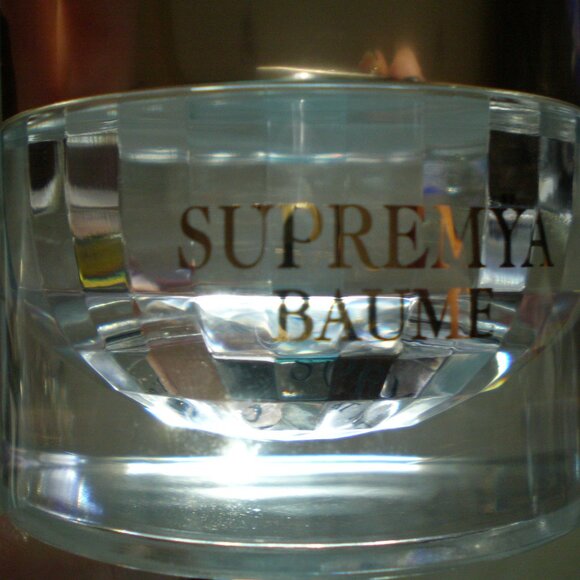 SISLEY Empty Crystal Glass Jar with Gold Lid, Made in France - Picture 1 of 8